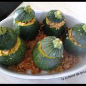 Courgette rondes farcies au Boulgour - La cuisine de poupoule
