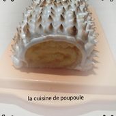 Bûche façon tarte au citron meringué au thermomix ou sans - La cuisine de Poupoule