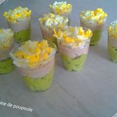 Verrines avocat, thon, oeufs au thermomix ou sans - La cuisine de poupoule