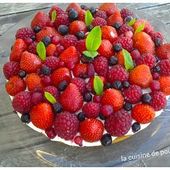 Gâteau aux fruits rouges au thermomix ou sans - La cuisine de poupoule