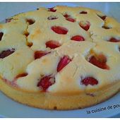 Gâteau aux fraises au thermomix ou sans - La cuisine de poupoule