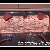 Bûche chocolat crème de marron au thermomix ou sans - La cuisine de poupoule