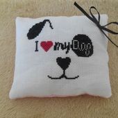 I Love Dog brodé par - Le Blog des Dames