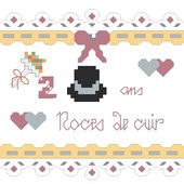 Grille Gratuite : Anniversaire de mariage : 2 ans - Le Blog des Dames