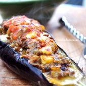 Aubergines farcies à la viande hachée - Recettes by Hanane