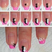 Comment réaliser des petits chats facilement en nail art? facile c'est ici ;-) - NailartAngel
