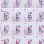 tutoriel roses Vintages - NailartAngel