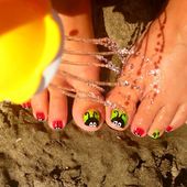 nail art coccinelle pour mes petons - NailartAngel