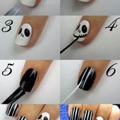 Nail art tete de mort - NailartAngel