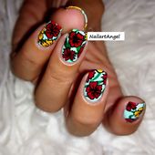 Nail art fleur liane - NailartAngel