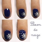 Tutoriels, nail art flocon de neige - NailartAngel