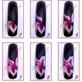 Tutoriel fleur one stroke pas à pas - NailartAngel