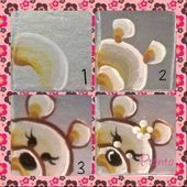 tutoriel pas à pas, nail art facile ourson - NailartAngel