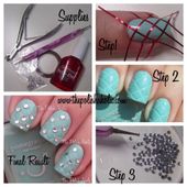 Nail art effet capitonné, matelassé, tutorial - NailartAngel