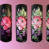 Nail art zhostovo, nail art pas à pas, tutoriel image - NailartAngel
