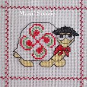 Plaid Tortues brodées : Tortues basque, Fête de la Bière, Pied de Poule - Chez Mamigoz