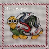 Plaid Tortues brodées : Tortue Brazuca, allez la France - Chez Mamigoz