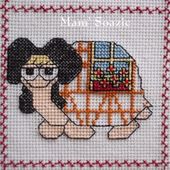 Plaid Tortues brodées : Tortue Alsacienne - Chez Mamigoz