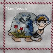 Plaid Tortues brodées : Tortue Hollandaise - Chez Mamigoz