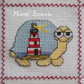Plaid aux Tortues : Tortue Phare Breton - Chez Mamigoz
