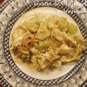 Gratin de Christophines aux coques, poireau et chèvre - Chez Mamigoz