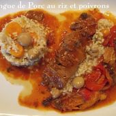Langue de Porc au Riz façon risotto et ses Poivrons - Chez Mamigoz