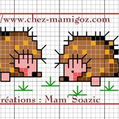 Bandes à broder Hérissons tout doux, ou Croc'Pom - Chez Mamigoz