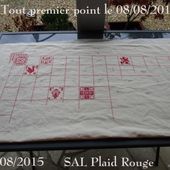 Album Plaid Broderie Rouge - Chez Mamigoz