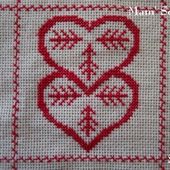 SAL : Plaid Broderie Rouge... Grille 51 I/3 - Chez Mamigoz