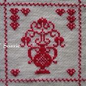 SAL : Plaid Broderie Rouge... Grille 5 D/4 - Chez Mamigoz