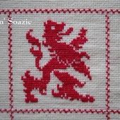 SAL : Plaid Broderie Rouge... Grille 7 I/1 - Chez Mamigoz