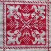 SAL : Plaid Broderie Rouge... Grille 2 / F4 - Chez Mamigoz