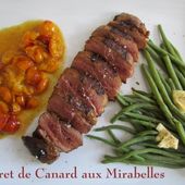 Magret de canard épicé aux Mirabelles compotées - Chez Mamigoz