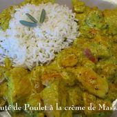 Le Poulet sauté à la Crème de Massalé du Petit Bistro - Chez Mamigoz