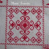 SAL : Plaid Broderie Rouge... Grille 52/ J2 - Chez Mamigoz
