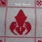 SAL : Plaid Broderie Rouge... Grille 54/D6 - Chez Mamigoz