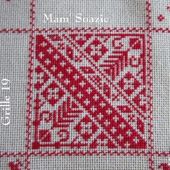 SAL : Plaid Broderie Rouge... Grille 19/I 5 - Chez Mamigoz