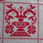 SAL : Plaid Broderie Rouge... Grille 25 / J6 - Chez Mamigoz