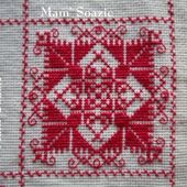 SAL : Plaid Broderie Rouge... Grille 42/M5 - Chez Mamigoz