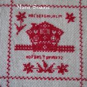 SAL : Plaid Broderie Rouge... Grille 66 / C7 - Chez Mamigoz