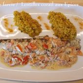 Truite Farcie et Lentilles Corail Epicées. - Chez Mamigoz