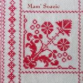 SAL : Plaid Broderie Rouge... Grille 79 / A9 - Chez Mamigoz