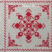 SAL : Plaid Broderie Rouge... Grille 67 / F10 - Chez Mamigoz
