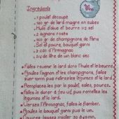 Livre Recettes Brodées de Mamigoz :Coq au vin - Chez Mamigoz