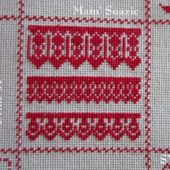 SAL : Plaid Broderie Rouge... Grille 57 / J10 - Chez Mamigoz