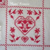 SAL : Plaid Broderie Rouge... Grille 64 / K9 - Chez Mamigoz
