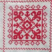 SAL : Plaid Broderie Rouge... Grille 31 / M9 - Chez Mamigoz
