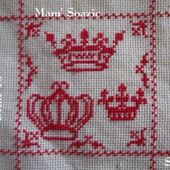 SAL : Plaid Broderie Rouge... Grille 15/ B12 - Chez Mamigoz