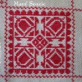 SAL : Plaid Broderie Rouge... Grille 28 / D12 - Chez Mamigoz
