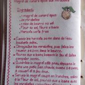 Livre Recettes Brodées de Mamigoz : Magret de Canard aux Mirabelles - Chez Mamigoz
